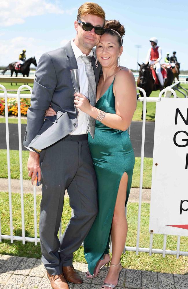 Jonathan and Jennifer Stanton at the Mooloolaba Cup, Sunshine Coast Turf Club. Picture: Patrick Woods.