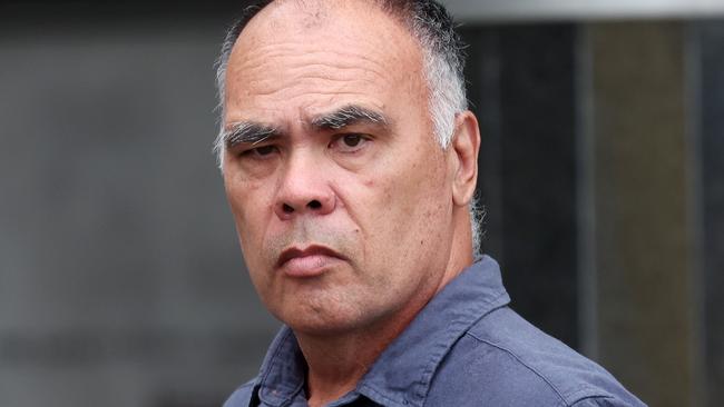 Michael Leonard Hong leaving Brisbane Arrest Court,  who is charged with common assault while on duty as a Protective Services Group staff member at Queensland Police. Picture: Liam Kidston