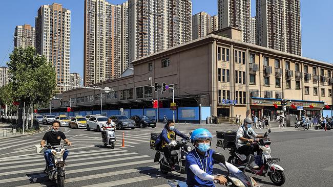 The closed of Huanan seafood market in Wuhan. The market was thought to be the source of the Covid-19 pandemic. But not a single animal infected with SARS-CoV-2 has been found. Picture: Getty Images