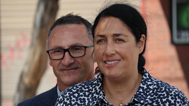 Greens leader Richard Di Natale and his Greens candidate for Batman Alex Bhathal, who has been accused of intimidation, bullying and branch stacking.