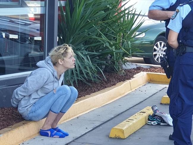 Lacey Fullwood was arrested at McDonalds. Picture: Top Notch Video