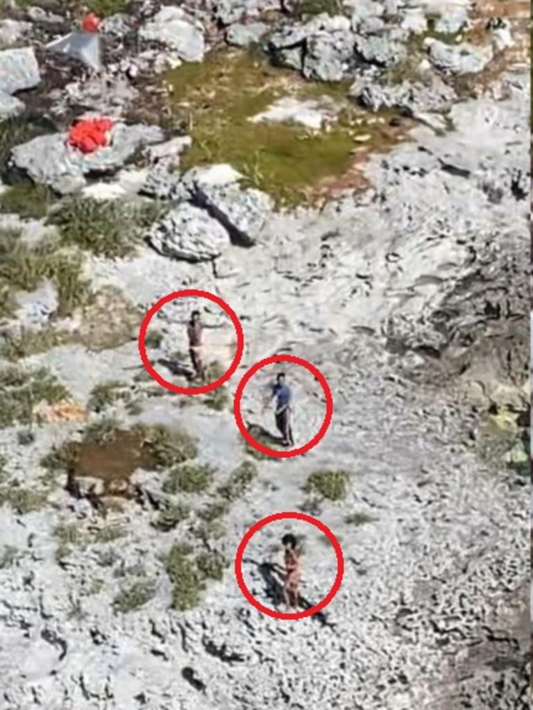 They were spotted by a helicopter pilot on a routine mission.