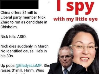 Posts about Gladys Liu shared by a Labor Party Facebook page. Picture: Facebook