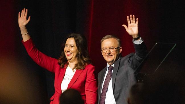 Palaszczuk and Albanese in 2021. Picture: Richard Walker