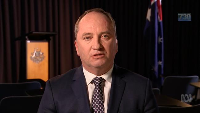 Deputy Prime Minister Barnaby Joyce appears on the 7:30 report to address revelations of his affair with a former staffer.