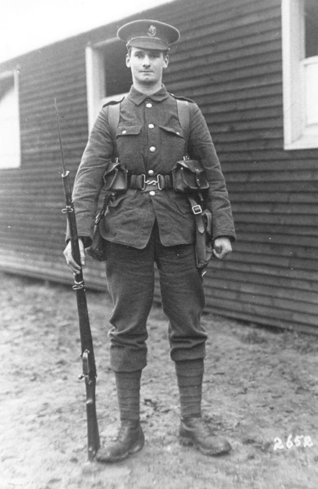 Playwright Robert Cedric "R.C." Sherriff in uniform in World War I circa 1917.