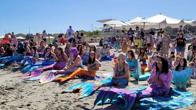 The Great Mermaid Migration takes place every year at Perth’s Coogee Beach.