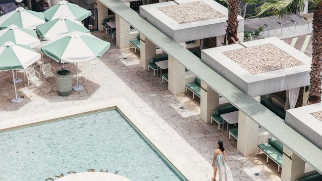 Poolside perks at The Calile Hotel on James Street in Fortitude Valley Photo: Sean Fennessy