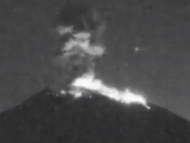 Mount Agung erupts on April 21.