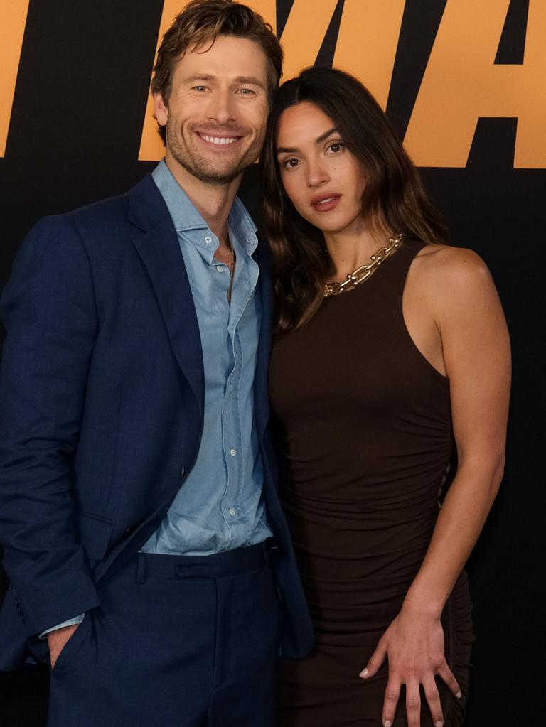 Glenn Powell and Adria Arjona star in ‘Hit Man’. Picture: Hubert Vestil/Getty Images