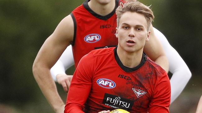 Dylan Clarke has been a revelation since being called up by Essendon as a tagger. Picture: AAP Image/Daniel Pockett.