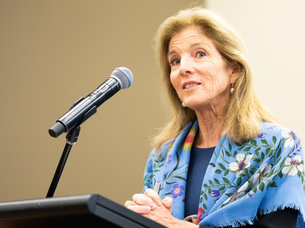 US ambassador to Australia Caroline Kennedy has delivered a message to young Australians about climate change. Picture: Supplied via Tracey Nearmy/ANU