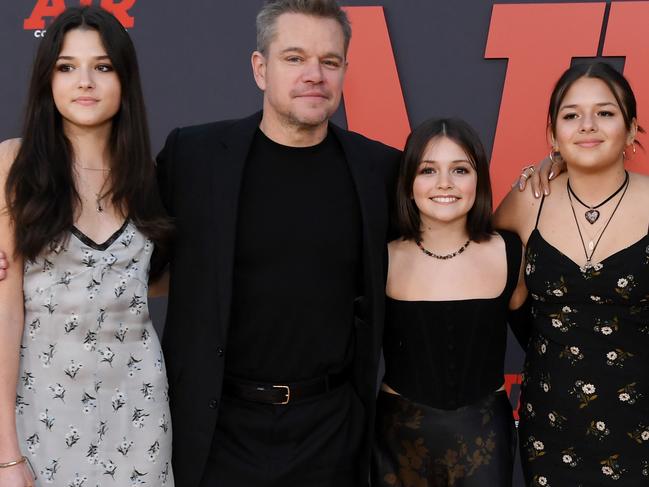 Matt Damon’s rare outing with daughters