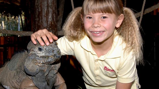 Bindi Irwin with Rhino.