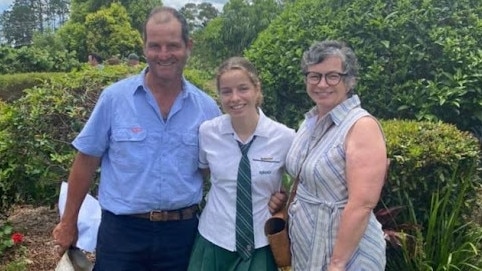 Ella Wilkinson with her Dad, Ronald Wilkinson, and Mum, Rani Wilkinson, on Graduation Day, 2021.