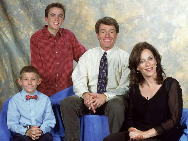 Actors Erik Per Sullivan, Frankie Muniz, Bryan Cranston and Jane Kaczmarek, cast members of Malcolm in the Middle. Picture: Supplied