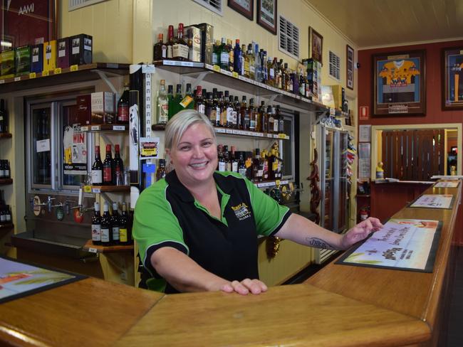 TOP JOB: Robyn Miles is the cheerful owner/manager of Allora's beloved Railway Hotel.