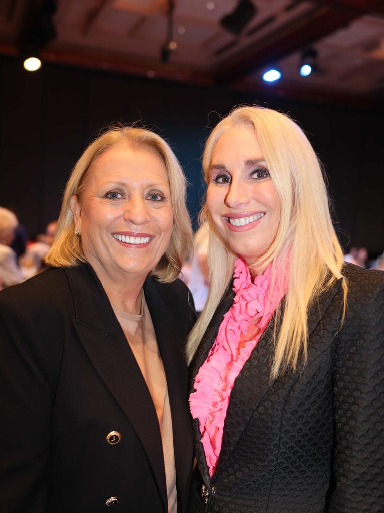 Adrienne Readings and Peta Cotterill at the 2023 Christmas Appeal - Gold Coast Leaders Business Breakfast at The Star Gold Coast. Picture, Portia Large.