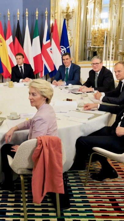 European leaders meet in Paris as Russia threat looms