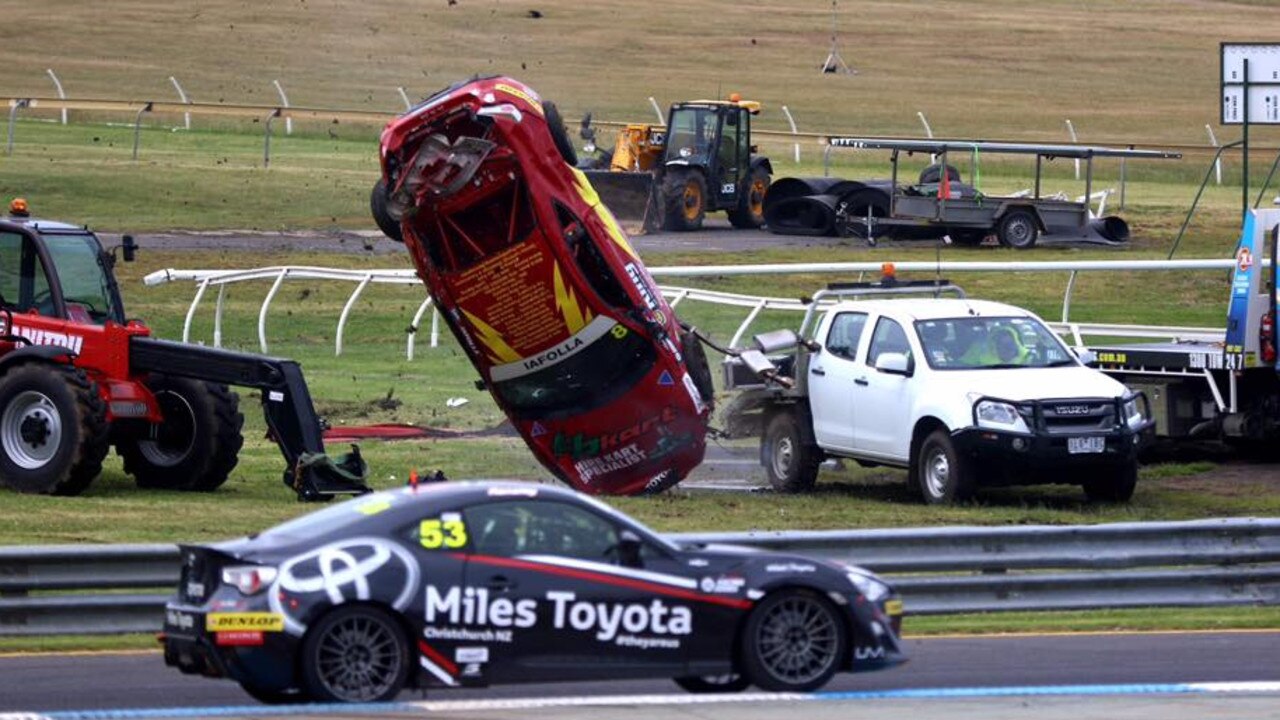 Iafolla crunches the recovery vehicle. Picture: Matthew Paul Photography