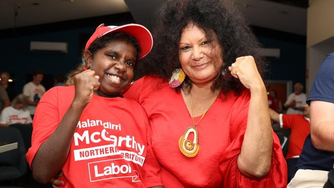Senator Malarndirri McCarthy celebrating Labor's win in the 2025 Australian election. Picture: Pema Tamang Pakhrin