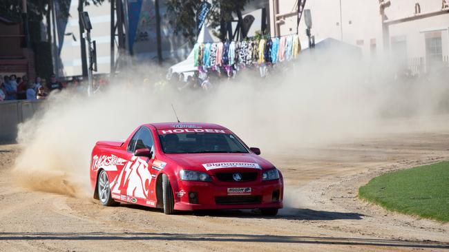 Holden V8 Utes take a spin at the Royal Adelaide Show. Picture: Brett Hartwig