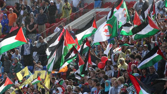 There was a strong contingent of Palestinian supporters in Newcastle.