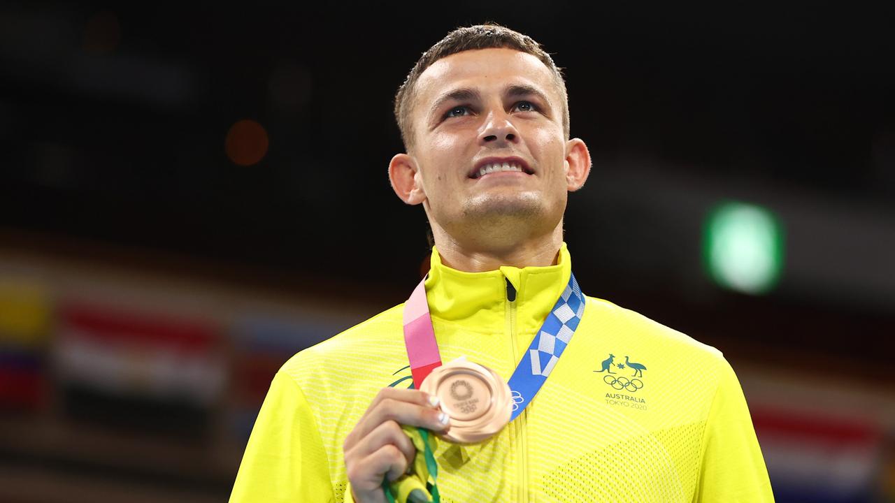 Garside with his bronze medal. Picture: Buda Mendes/Getty Images