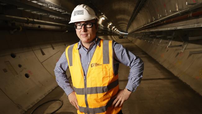 Corey Hannett at a major project site. Picture: Alex Coppel