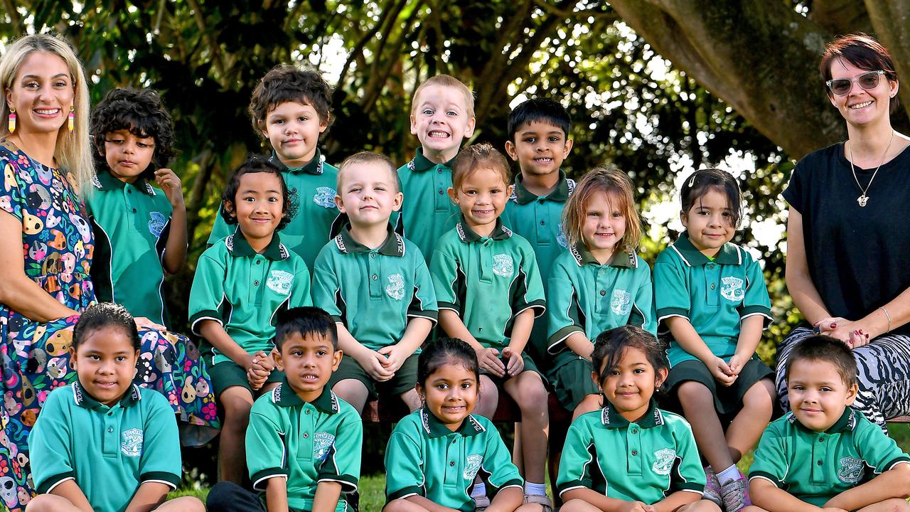 Prep students from Zillmere State School: Back row: Mrs Evans, Nayel, Mayâlani, Nathaniel, Raftaar. Middle Row: Lea, Leon, Lacey, Jessica, Viana, Ms Cougle, Front Row: Charlee, Mohammed, Suhana, Sophia, Parker. PHOTO: John Gass