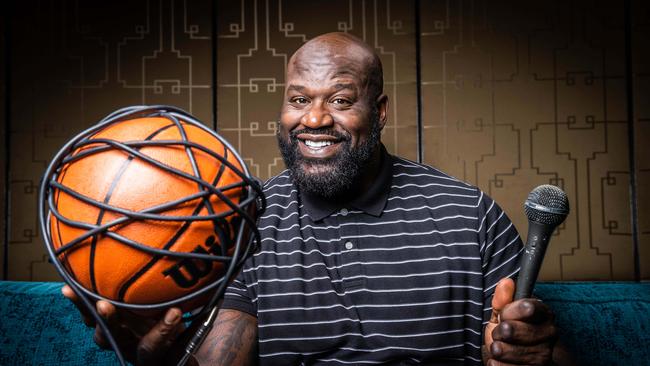 Shaquille O'Neal is in Melbourne ahead of his speaking tour. Picture: Jake Nowakowski