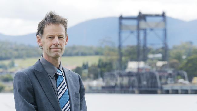 Pitt and Sherry senior engineer Andrew Fowler was involved with the Bridgewater Bridge restoration works. Picture: MATHEW FARRELL