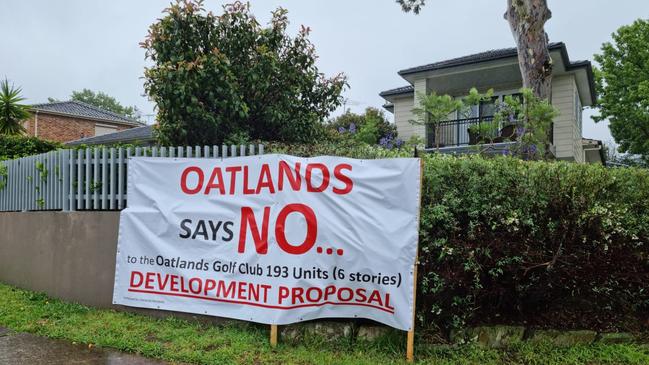 There is overwhelming rejection for units in Oatlands.