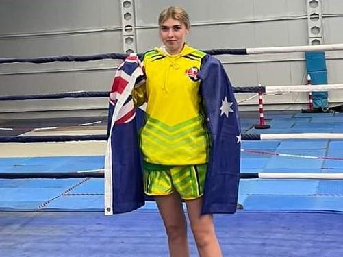 Georgia Ralphs, 17, from The Muay Thai College in Gracemere won gold for Australia at the ISKA Muay Thai Championships in Turkey.
