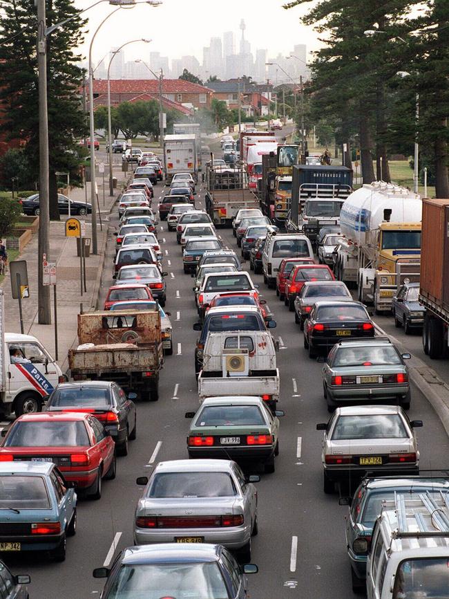 Peak hour traffic on the Grand Parade, Brighton-Le-Sands. Picture: RMS