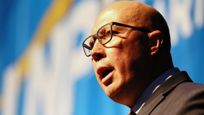 BRISBANE, AUSTRALIA - NewsWIRE Photos JULY 8, 2023: Federal Leader of the opposition the Hon Peter Dutton MP during the LNP annual state conference held in Brisbane. Picture: NCA NewsWIRE/Tertius Pickard