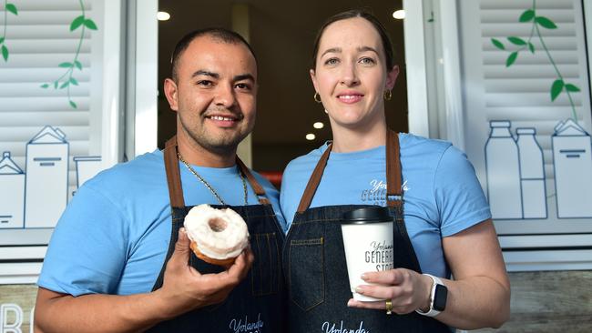 David and Natasha Hernandez at the new Yolanda General Store in Annandale. Picture: Evan Morgan