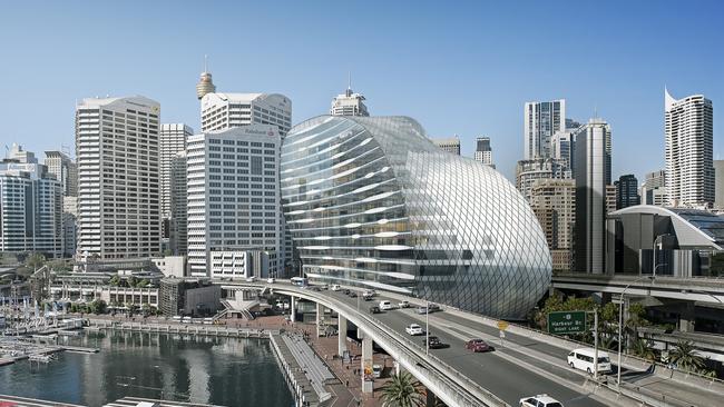 The Ribbon at Darling Harbour in Sydney, designed by the Adelaide team of Hassells.