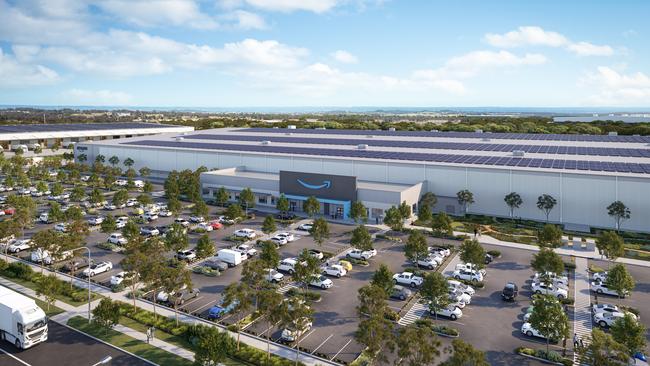 Artist impressions of the new Amazon fulfilment centre in Horsley Park. Picture: Supplied.