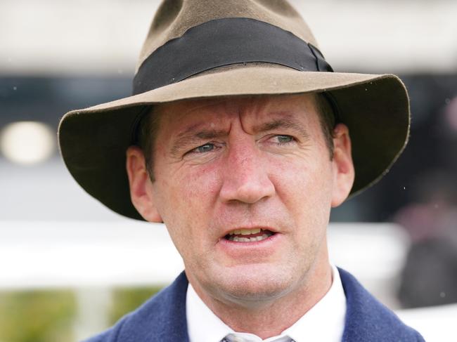 Ciaron Maher after Snitzanova won the Sportsbet Sandown Guineas at Caulfield Racecourse on November 30, 2024 in Caulfield, Australia. (Photo by Scott Barbour/Racing Photos via Getty Images)