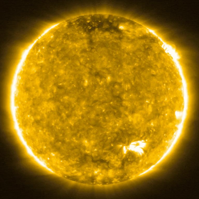 The closest ever picture of the sun, taken from around halfway between the sun and Earth. Picture: Solar Orbiter/EUI Team/ESA/NASA