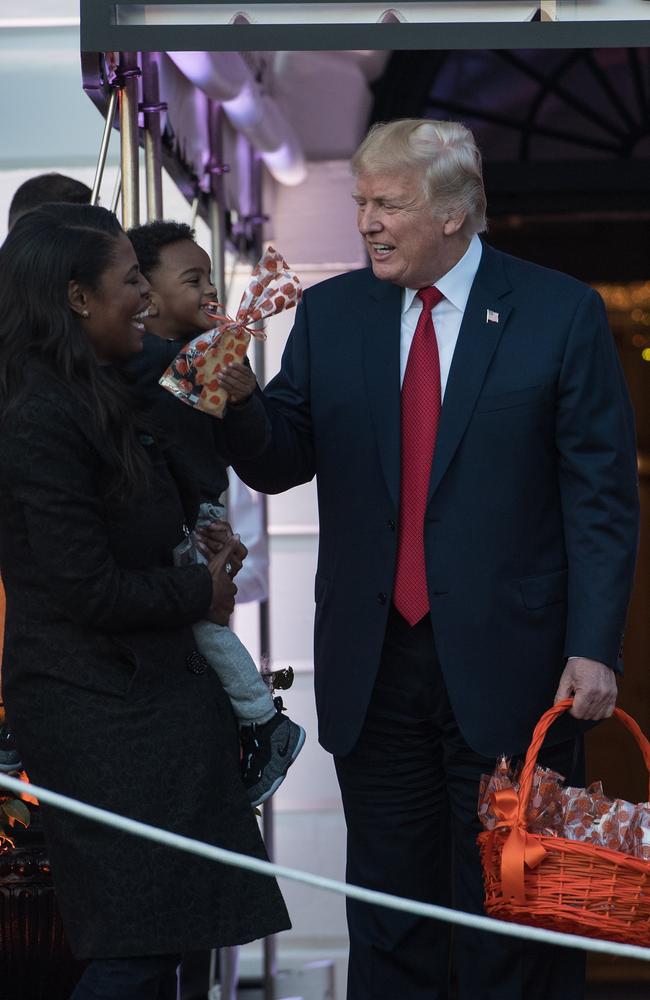 The jaw-dropping allegations in Ms Manigault-Newman’s book include a description of Mr Trump telling his married son to ‘get some ass’ and asking to be sworn in on his own book, The Art Of The Deal. Picture: AFP Photo / Nicholas Kamm