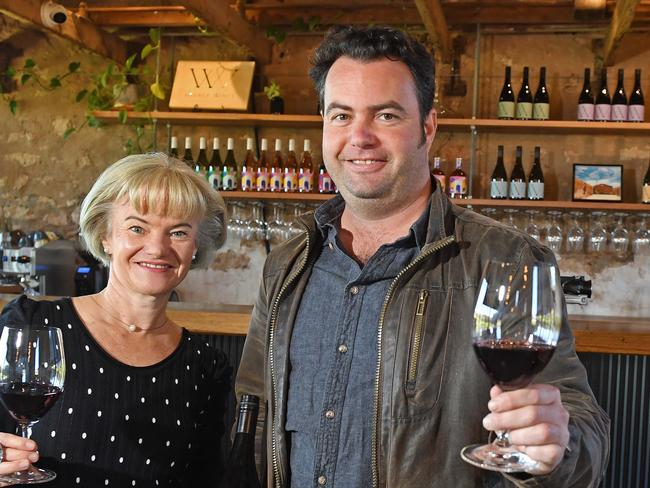 23/07/20 - Varney Wines winemaker Alan Varney and his wife Kathrin at their winery, cellar door and restaurant Victor's Place. Picture: Tom Huntley