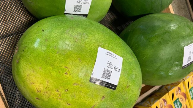 This watermelon costs over $100. Picture: Megan Robinson/Twitter