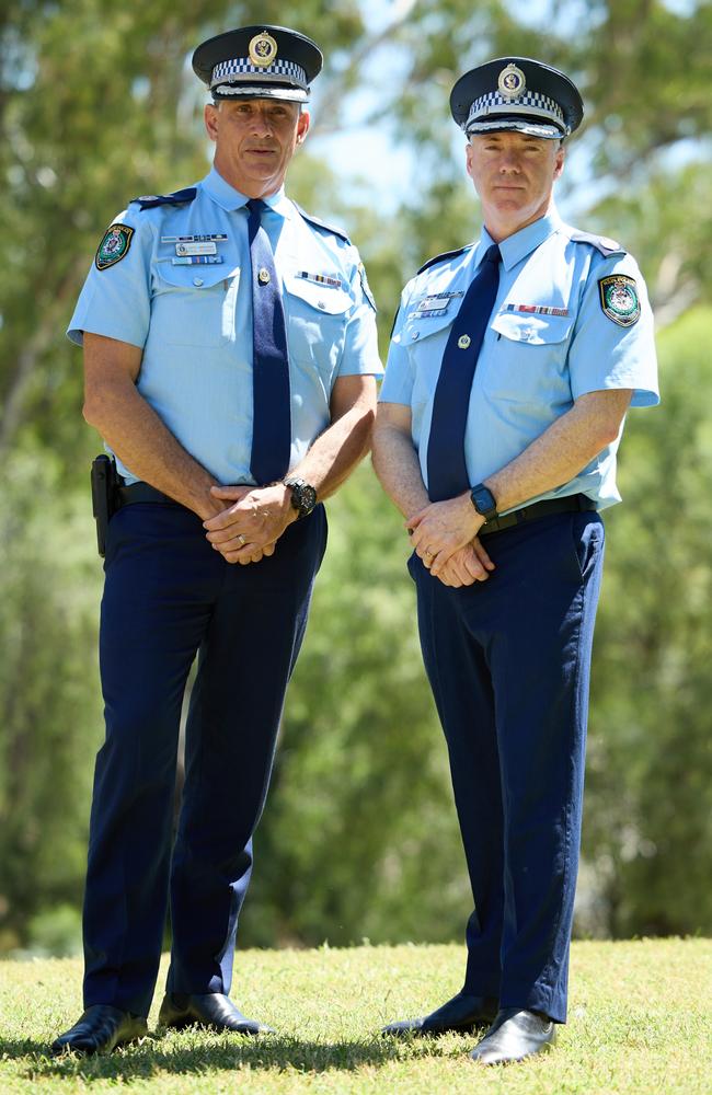 Deputy Commissioner of Regional NSW Paul Pisanos with Assistant Commissioner and Regional Commander for West Region Rod Smith.