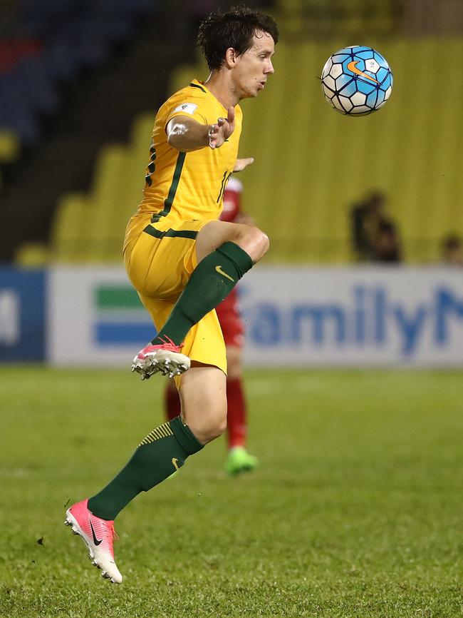 Robbie Kruse in action for the Socceroos against Syria in Malaysia last month. Picture: Getty Images