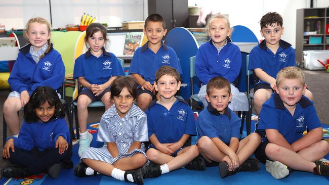 Bell Park North Primary Foundation C front Alisha Negi, Lydia McBride, Zeb Fox, Jahdan Norman, and Rhylan Harriott. Back Chelsea House, Azeenah Hrkac, Stefan Budimer, Savannah Oakes, and Karter Britton. Picture: Alison Wynd