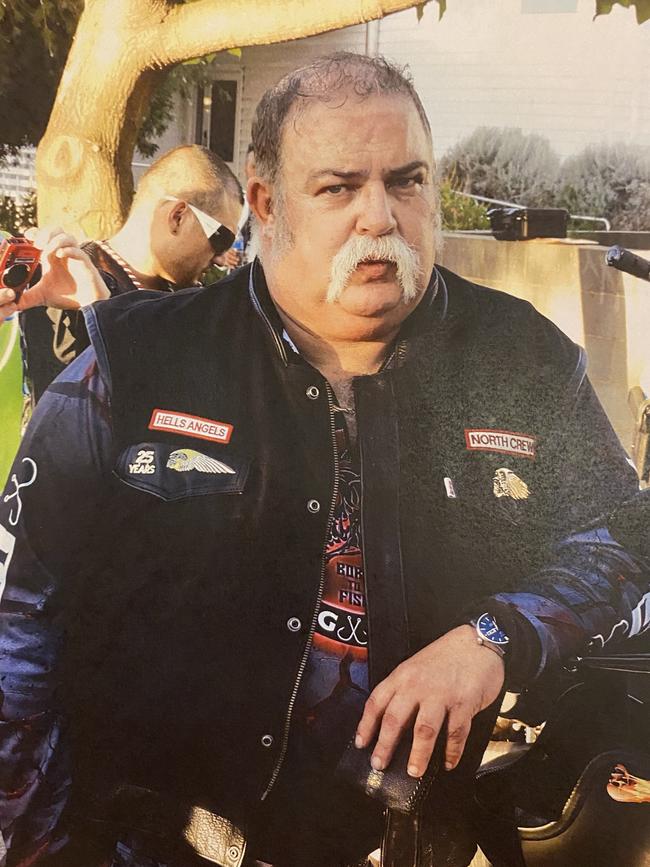 Daryl Polley aka Bruta, a member of the Hells Angels. Photo taken during a national Hells Angels in Western Australia. Picture: Courts.