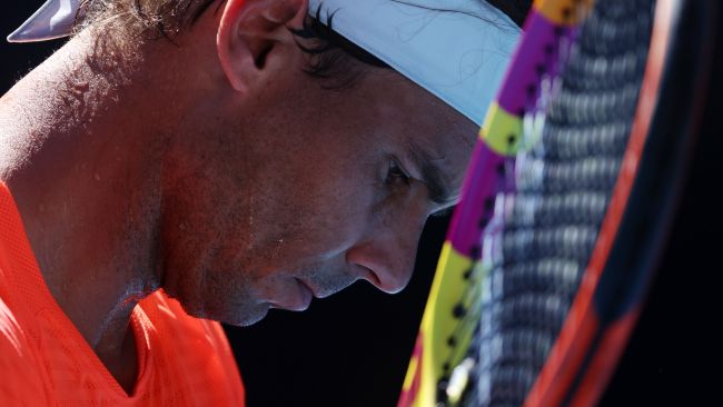Rafael Nadal is seen during this year's Australian Open. Pic: Michael Klein