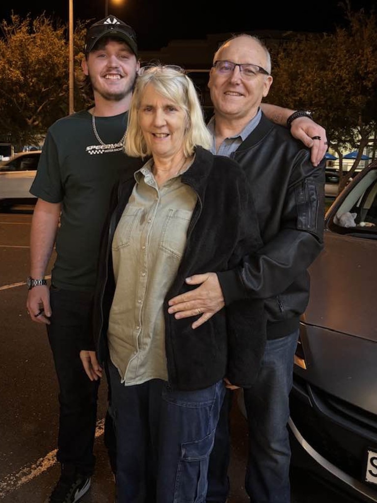 Jaxon Bunting with Chris and Karen Saunders, who cared for him as a child and who have both paid tribute to him after his tragic crash near Stockport. Picture: Facebook/Kas Haslam Saunders